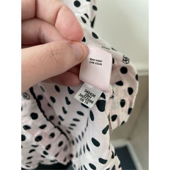 Victoria’s Secret Button Up Pajama Top- Polka Dots- Size Medium - Picture 7 of 7